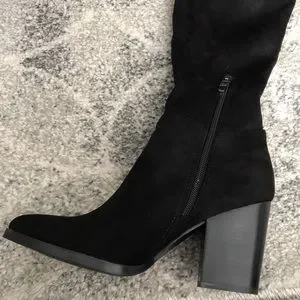Marc Fisher Shoes New Marc Fisher Enrika Black Suede Over The